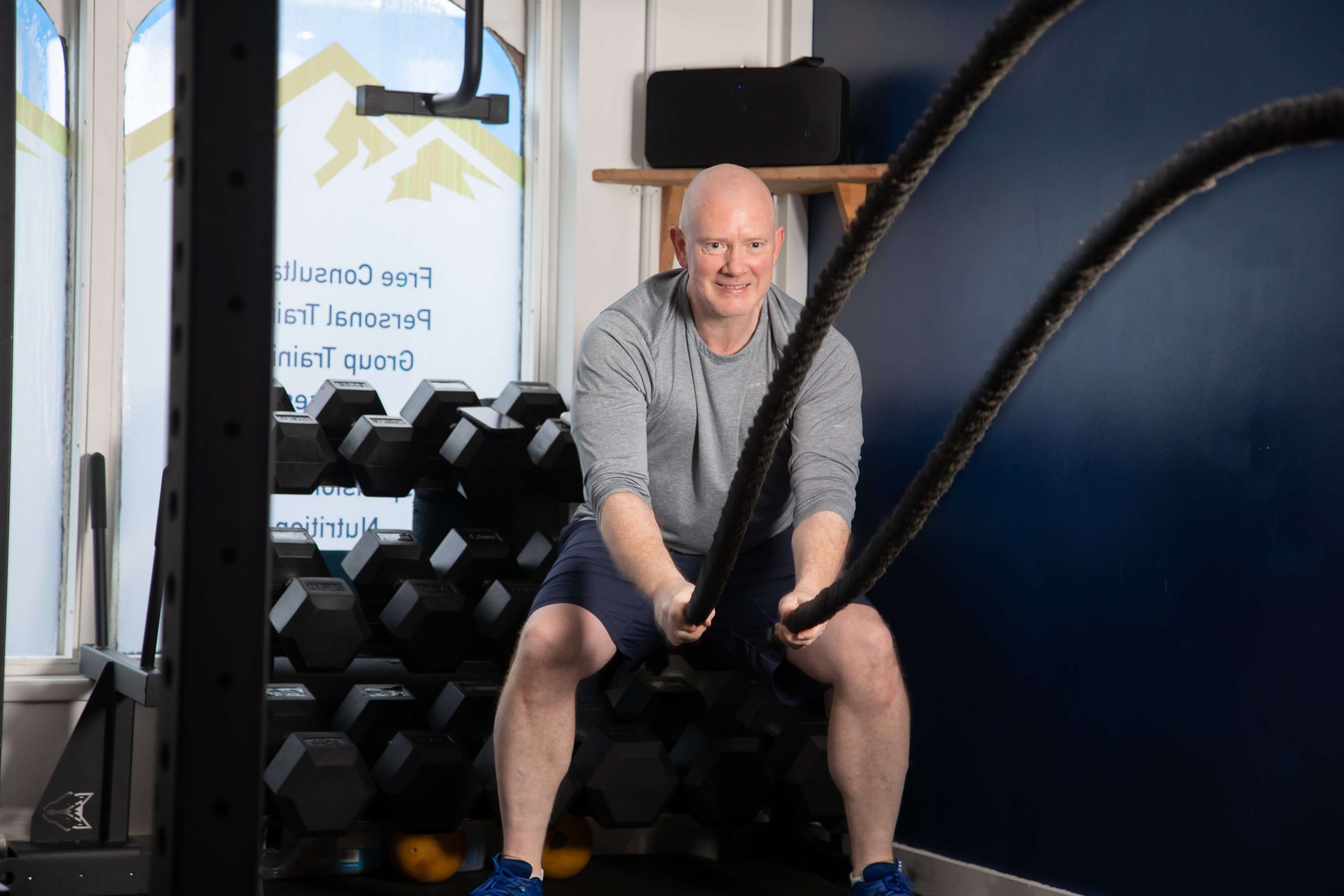 Battle ropes in Sevenoaks Gym